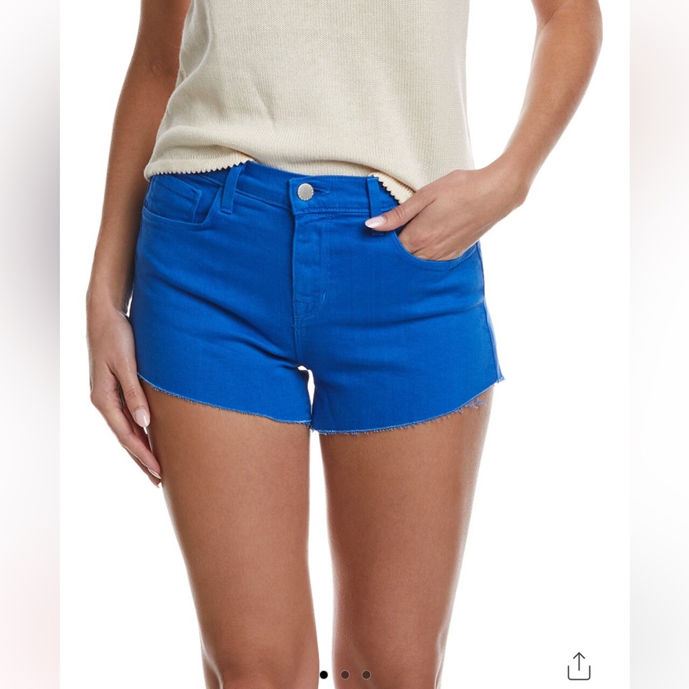 L’AGENCE NWOT Audrey Mid-Rise Azure Short